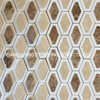 Emperador And Crema Marfil Marble for Long Hexagon Mosaic Backsplash Tile