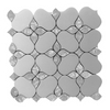 Thassos White Marble And Shell Flower Pattern Mosaic Tile