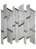 Calacatta Gold And Golden Aluminum Linear Marble Mosaic Tile