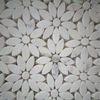 Thassos Calacatta Unique Daisy Flower Pattern Mosaic Tile