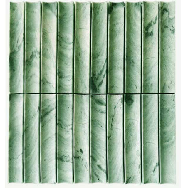 Green Marble Concave Mosaic Tile 