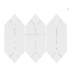 Thassos White Marble And Shell Picket Mosaic Tile