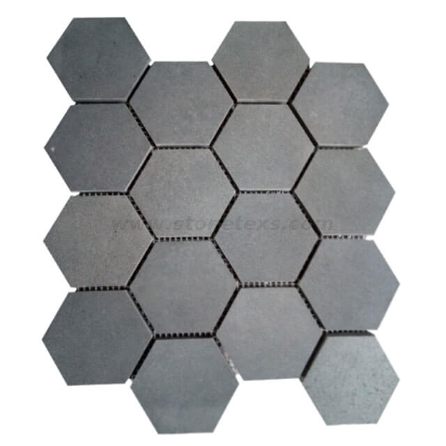 Black Basalt 2 Hexagon Tile 
