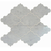Carrara White Arabesque Water Jet Tile Polished