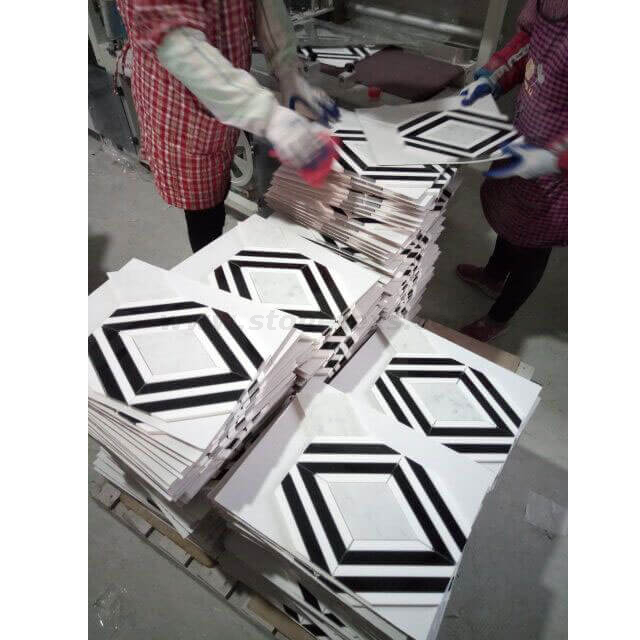 Carrara Waterjet Marble Mosaic Tile