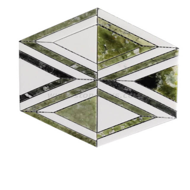 Marble Waterjet Luxury Mosaic Tiles