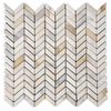 Calacatta Gold Mini Chevron Marble Mosaic Tile