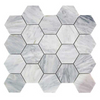 Calacatta Bluette 2 Inch Hexagon Honed Marble Mosaic Tile