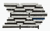 Black And White Marble Random Strips Brick Subway Mosaic Tiles