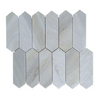 Athena White Marble 2x6 Inch Honed Picket Mosaic Tile